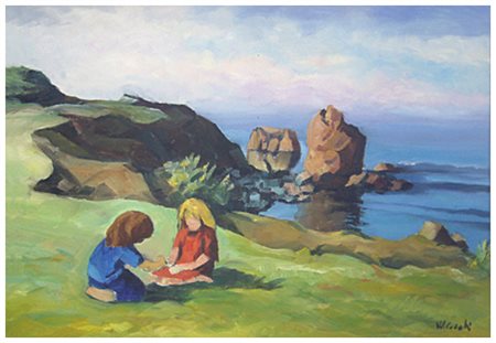 WALTER CECCHI Firenze 1928 Senza titolo 1995 Olio su tela 50 x 70. Firma in...