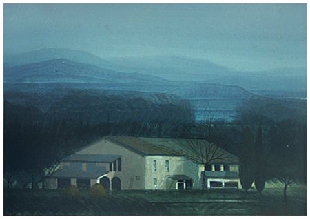 GIOVANNI LORENZETTI Lucca 1952 Senza titolo 1974 Olio su faesite 35 x 50....