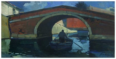 PIERO MARCHI Borgo San Lorenzo 1917 – Livorno 2002 Il porto Olio su faesite...