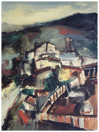 MARIO PIRAM Livorno 1932 – Livorno 2015 Senza titolo Olio su tela 50 x 35....