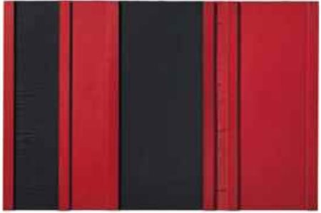 Tano Festa (1938-1988) Biasule iscrizione, titolo e data "Biasule" 32. Rosso...