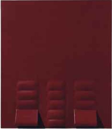 Agostino Bonalumi (1935-2013) Rosso firmato e datato A. Bonalumi 65 (sul...