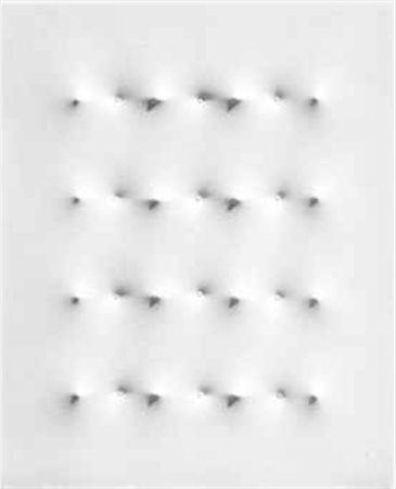 Enrico Castellani (N. 1930) Senza titolo (superficie bianca) firmato e datato...