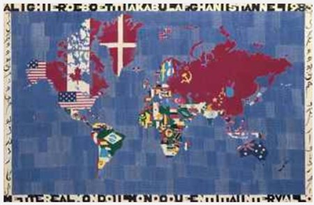 Alighiero Boetti (1940-1994) Mappa firma, iscrizione e data alighiero e...