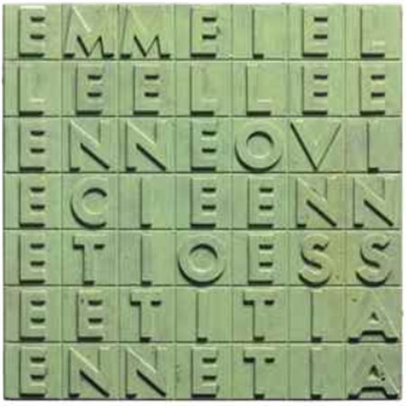 Alighiero Boetti (1940-1994) EMME I ELLE ELLE E... vernice spray su ghisa cm...