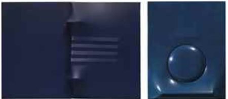 Agostino Bonalumi (1935-2013) Lotto di due opere: a) Blu firma, data e...