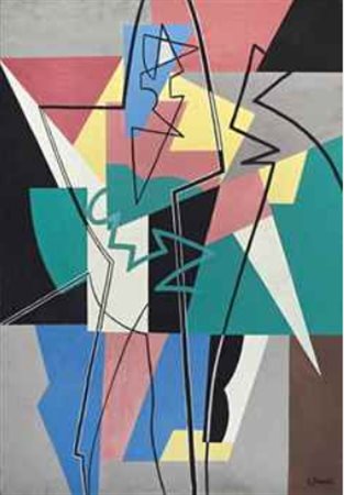 Gino Severini (1883-1966) Le Cygne Noir (Ballet) firmato g. severini (in...