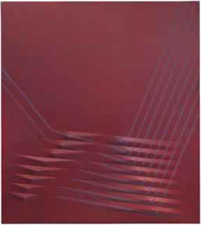 Agostino Bonalumi (1935-2013) Rosso firmato e datato Bonalumi 81 (sul retro)...