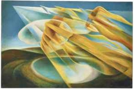 Roberto Marcello Iras Baldessari (1894-1965) Velocità sul lago firmato con le...