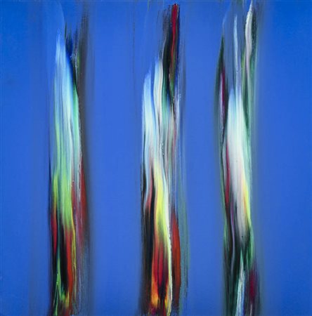 Ennio Finzi (Venezia 1931 ) Il verso del colore in azzurro, 2012 Olio su...