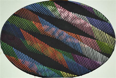 Piero Dorazio (Roma 1927 2005) Senza titolo, 1986 Olio su tela ovale, cm....