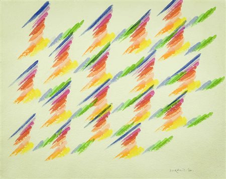 Piero Dorazio (Roma 1927 2005) Senza titolo, 1984 Acquerello su carta a mano,...