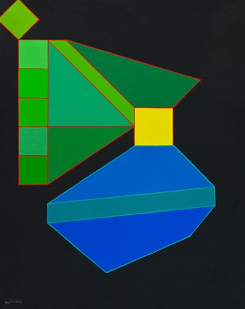 Achille Perilli (Roma 1927 ) Il tramonto delle cose, 2005 Tecnica mista su...