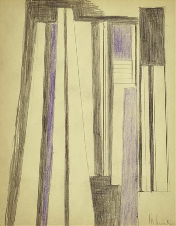 Mario Nuti (Firenze 1923 1996) Senza titolo, 1950 Lapis e matita su carta,...