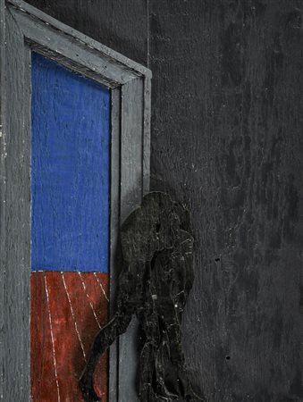 Mario Ceroli (Castelfrentano (Ch) 1938 ) La cacciata, Scultura in gesso...