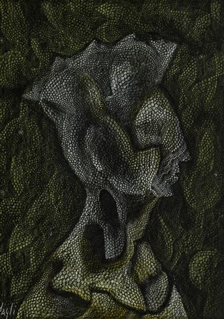 Corrado Cagli (Ancona 1910 Roma 1976) Figura, Olio su tela, cm. 70x50....