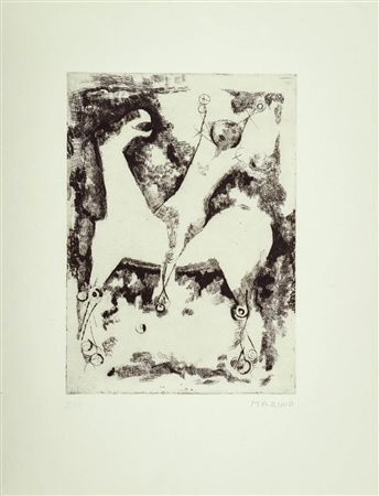 Marino Marini (Pistoia 1901 Viareggio 1980) Apparizione, 1970 Acquaforte di...