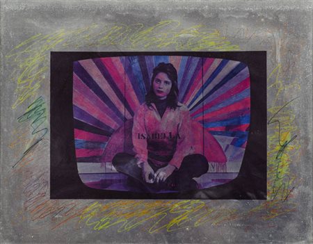 Franco Angeli (Roma 1935 1988) Isabella, 1972 Litografia a colori su carta,...