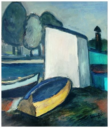 PIERO BERNARDINI Pisa 1922 – Pisa 2012 Senza titolo 1957 Olio su faesite 47,8...