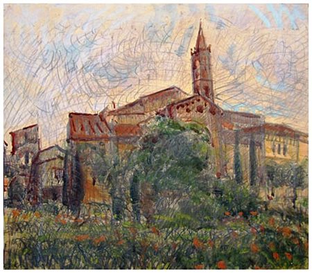 UMBERTO VITTORINI Barga 1890 – Milano 1979 Pisa – San Francesco Olio e t.m....