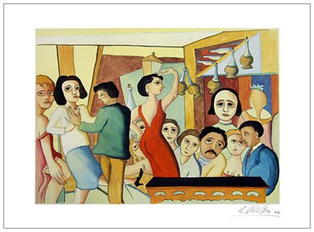 GIUSEPPE VIVIANI Agnano Pisano 1898 – Pisa 1965 Tabarin 1964 Pittura e...