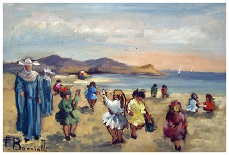 FIAMMA BACCIOTTI BURELLI attiva Isola d’Elba Senza titolo 1976 Olio su...