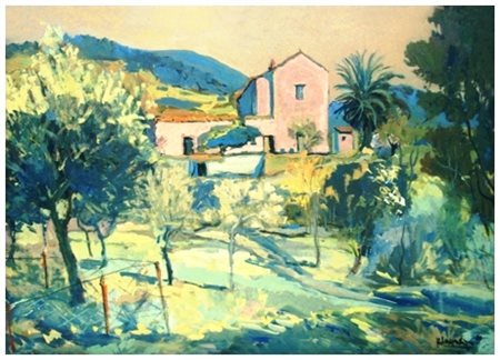 PITTORE ELBANO (ignoto) Senza titolo Olio su cartone 50 x 70. Firma non...