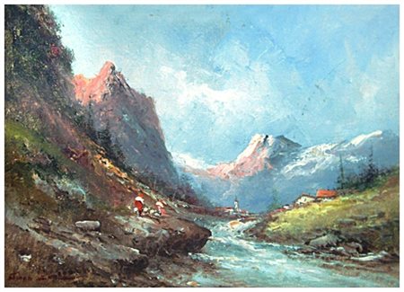 ATHOS BRIOSCHI Milano 1910 – Milano 2000 Senza titolo Olio su cartone...