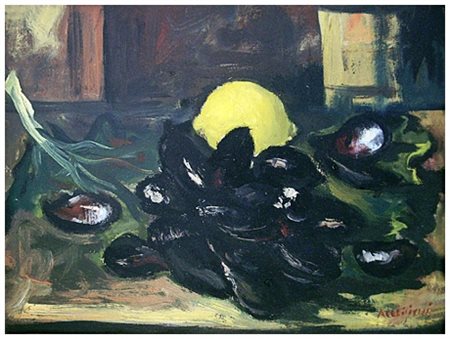 ALBERTO CALIGIANI Grosseto 1894 – Firenze 1973 Senza titolo Olio su tela 30 x...