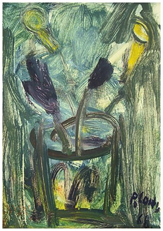 PRIMO CONTI Firenze 1900 – Fiesole 1988 Senza titolo 1968 Olio su cartone 40...