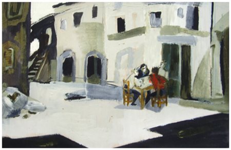 RENZO GRAZZINI Firenze 1912 – Firenze 1990 Senza titolo Olio su tavola 29 x...