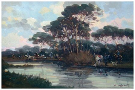 SERGIO DIFFICILI Antignano 1925 – Antignano 2007 Senza titolo Olio su faesite...