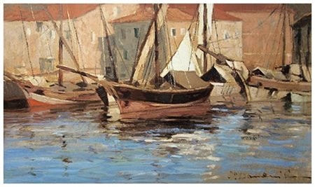 CARLO DOMENICI Livorno 1898 – Valdana di Portoferraio 1981 Senza titolo Olio...