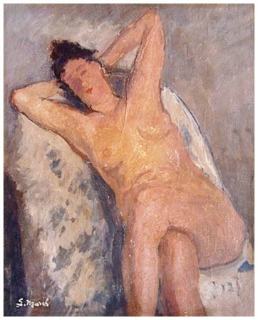 GIOVANNI MARCH Tunisi (Tunisia) 1894 – Livorno 1974 Senza titolo Olio su...