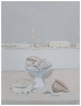 RENZO CODOGNOTTO Cesarolo 1938 Senza titolo (Composizione) Olio su juta 70 x...