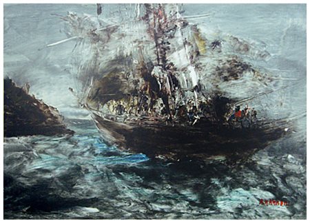 ALFREDO NANNONI Tavernelle Val di Pesa 1925 Senza titolo 1977 Olio su tela 50...