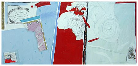 GIANNI DORIGO Ferrara 1953 Senza titolo Olio, t.m., collage e applicazioni...