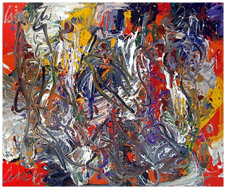 GIORGIO MOISO Cairo Montenotte 1942 Concerto rosso 2006 Olio e t.m. su tela...