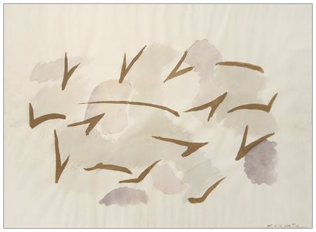 GIULIO TURCATO Mantova 1912 – Roma 1995 Composizione 1962 ca Acquarelli su...