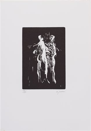 GIUSEPPE AJMONE (1923-2005) Uomo del mio tempo, 1963 Litografia su carta...