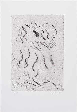 VIRGILIO GUIDI (1891-1984) Uomo del mio tempo, 1963 Acquaforte su carta...