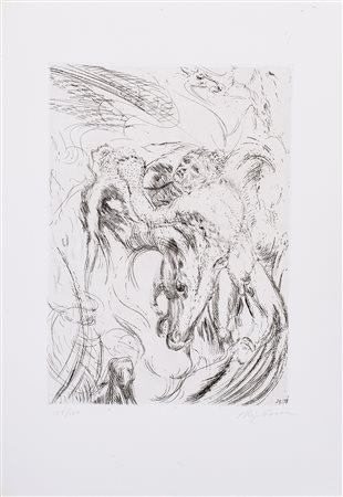 ALIGI SASSU (1912-2000) Uomo del mio tempo, 1963 Acquaforte su carta Magnani...