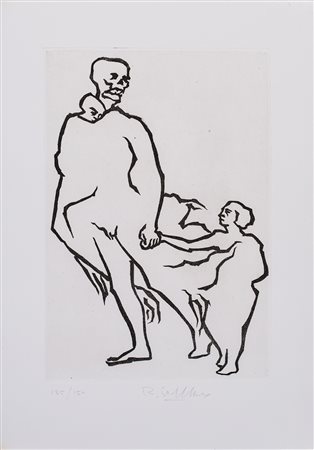 RENZO SOMMARUGA (1917-2012) Uomo del mio tempo, 1963 Acquaforte su carta...