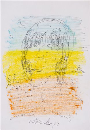 FRANCO ROGNONI (1913-1999) Senza Titolo, 1990 Tecnica mista su carta cm 29x21...