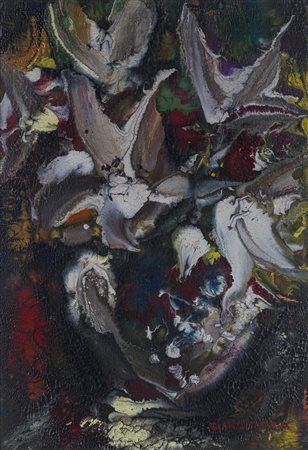 GIANDANTE X (1900-1984) Senza Titolo Tecnica mista su compensato cm 50x35...