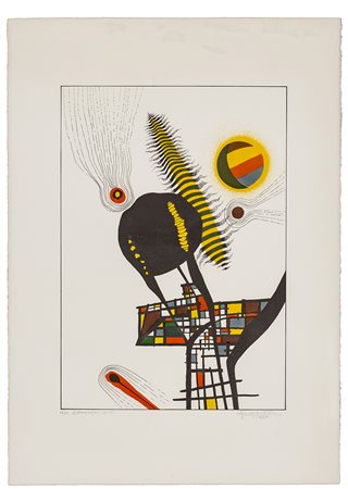 FERNANDO MANDELLI (1943) Metamorfosi 11, 1978 Serigrafia cm 72x51 Firma,...
