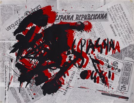 EMILIO VEDOVA (1919-2006) Spagna oggi Serigrafia su carta cm 59,5x77 Firma in...