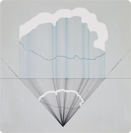 LUCIA PESCADOR (1943) Nube in cono, 1971 Tecnica mista su cartoncini sagomati...