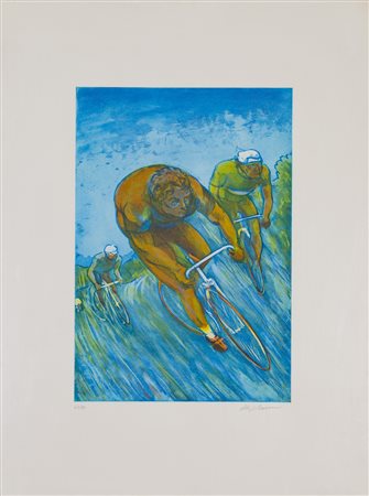 ALIGI SASSU (1912-2000) Senza Titolo Acquaforte Foglio cm 80x60 Lastra cm...