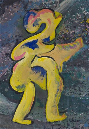 WEISS Senza Titolo Tecnica mista su carta cm 34x24 Firma al fronte